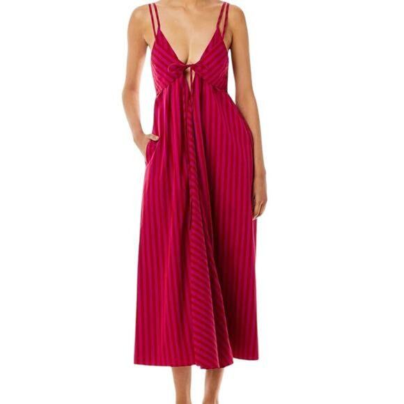 Rebecca Taylor Pink Open Back Fit Flare Dress, US2 - Picture 1 of 9
